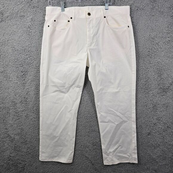 Peter Manning Men's White Jeans Light Wash Size 36x27 - Picture 1 of 15